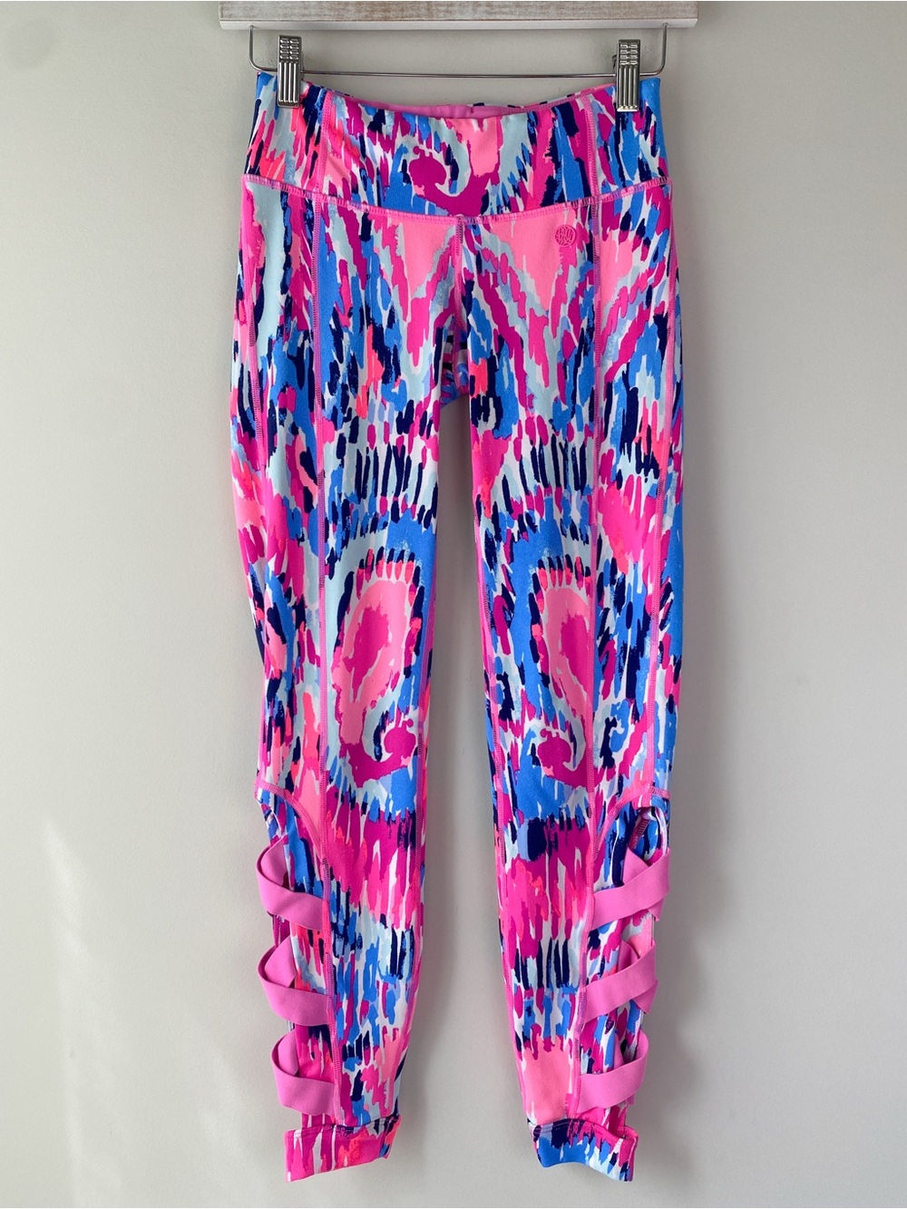 Lilly Pulitzer Womens Luxletic Caille Weekender Leggings XS Pink Free Spirit
